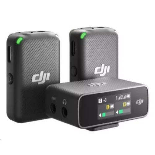 DJI Mic Full 2Transmitters, Receiver and Charging Case Kit, DJI-MIC100 - Black